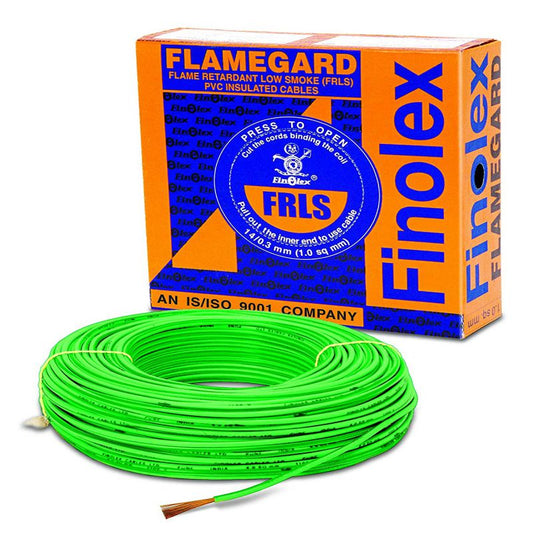 Finolex FR-LSH Wires 6 Sq mm Green 90 Mtrs