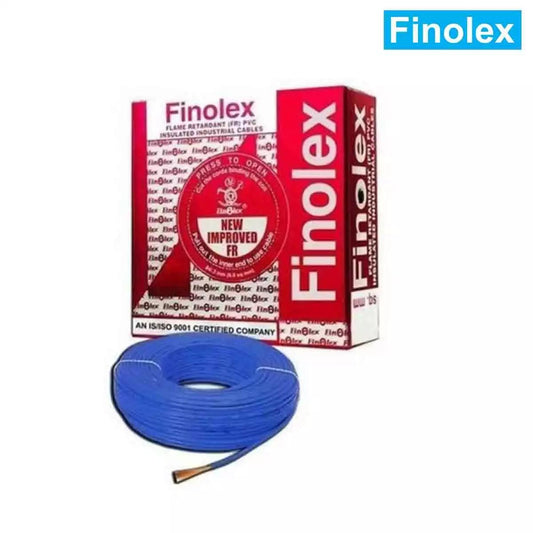 Finolex FR PVC Wires 1 Sq mm Blue Gold Pack 90 Mtrs