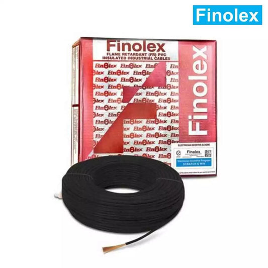 Finolex FR PVC Wires 1 Sq mm Black Gold Pack 90 Mtrs