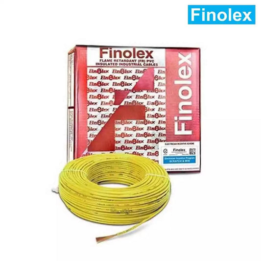 Finolex FR PVC Wires 1 Sq mm Yellow Gold Pack 90 Mtrs