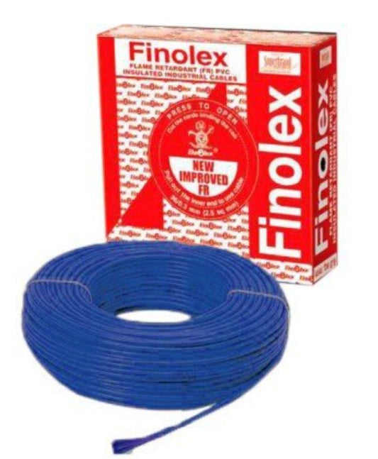 Finolex FR PVC Wires 0.75 Sq mm Blue Silver Pack 90 Mtrs