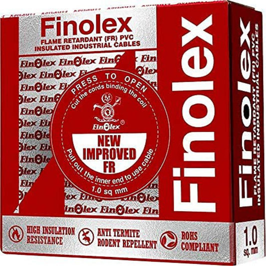 Finolex FR PVC Wires 1.5 Sq mm Red Silver Pack 90 Mtrs