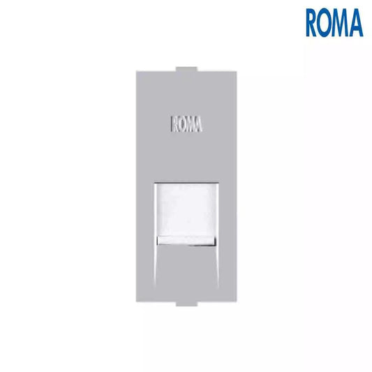 Anchor Panasonic Roma Classic RJ 11 Tel. Jack Single With Shutter Silver