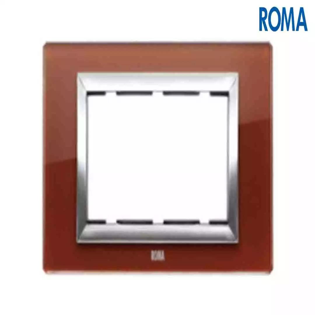 Anchor Panasonic Roma Classic Vetro Glass plates Regal Mahogany 1 Module