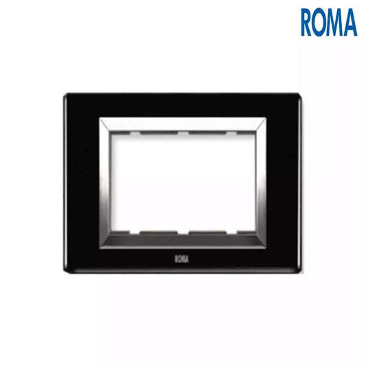 Anchor Panasonic Roma Classic Vetro Glass plates Space Black 1 Module