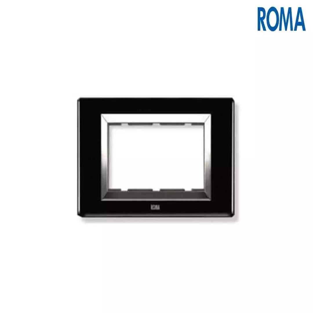 Anchor Panasonic Roma Classic Vetro Glass plates Space Black 2 Module