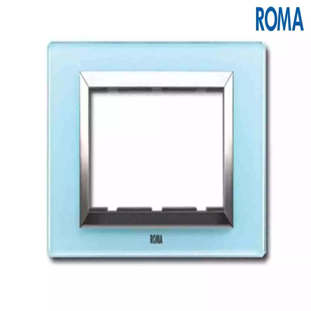 Anchor Panasonic Roma Classic Vetro Glass plates Aqua Blue 3 Module