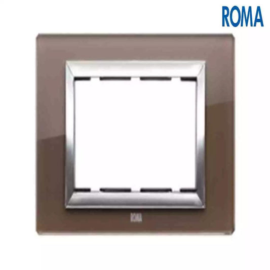 Anchor Panasonic Roma Classic Vetro Glass plates Coconut Brown 3 Module