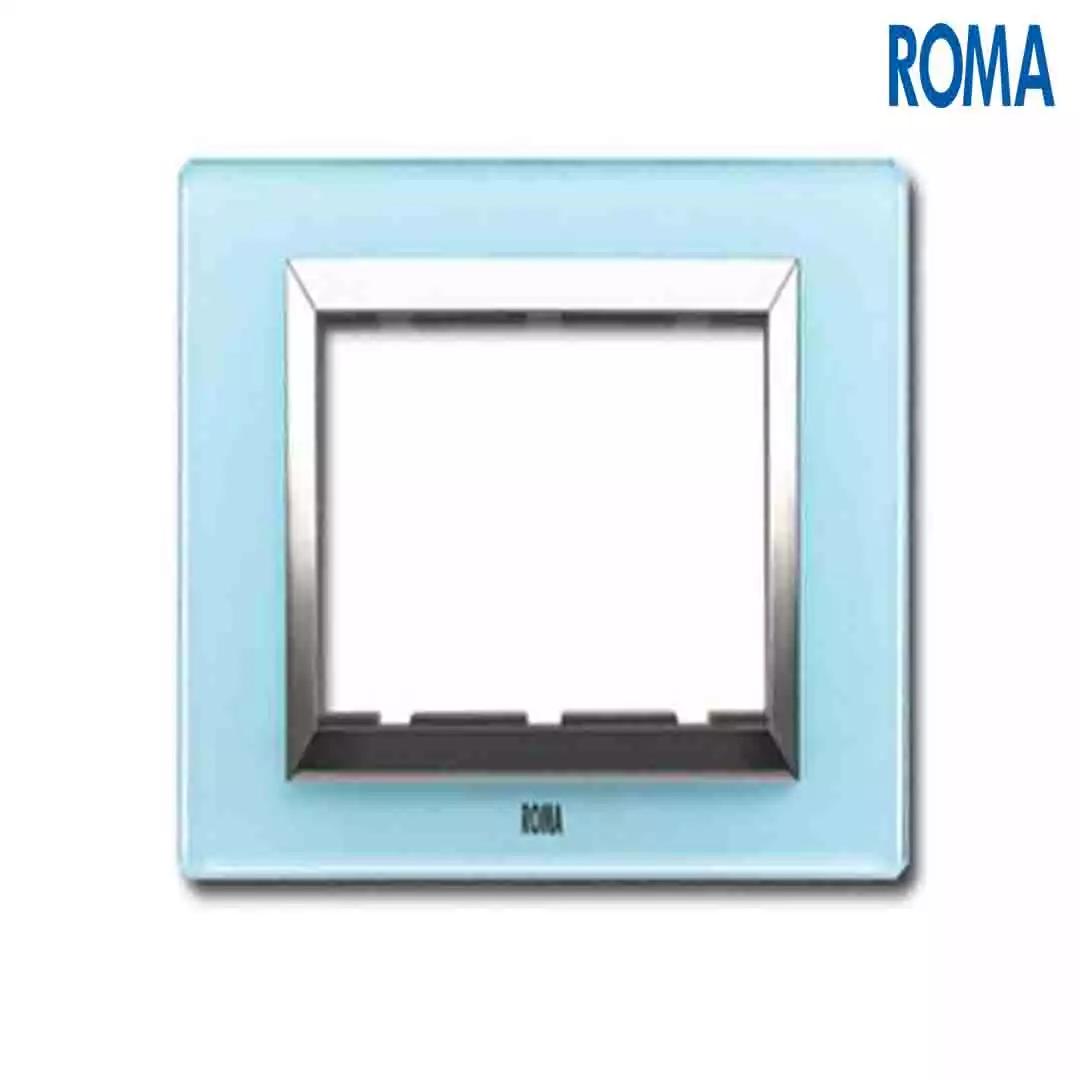 Anchor Panasonic Roma Classic Vetro Glass plates Aqua Blue 8 Module Horizontal