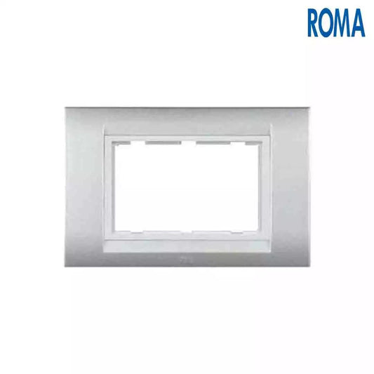 Anchor Panasonic Roma Classic Tressa Solid Plates Silver 8 Module horizontal