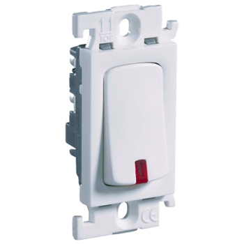 Legrand Mylinc 6 A Switch 1 way 1 module with Indicator White