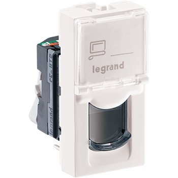 Legrand Myrius Next Gen Modular RJ 45 Utp Cat 5 Tooless With Shutter 1 M White