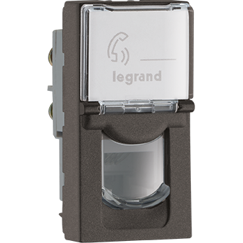 Legrand Myrius Next Gen Modular RJ 11 Telephone Charcoal Grey Charcoal Grey