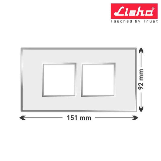 Lisha Turbo Cover Plates With Support Frames 2 M X 2 Almond Wood