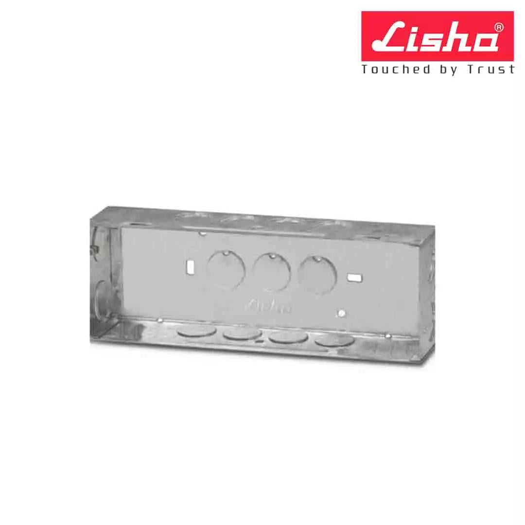 Lisha Platina Cover Plates With Support Frames 12 M Glossy Classic White