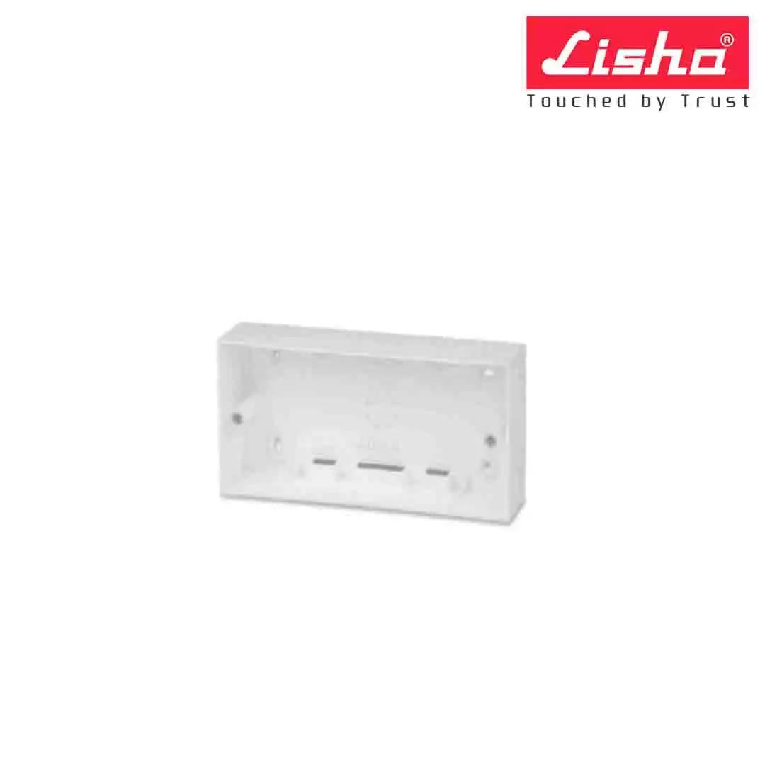 Lisha Surface Mounting Plastic Gang Box 1 & 2 M Classic White