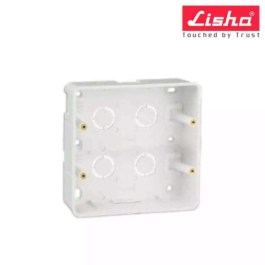 Lisha Surface Mounting Plastic Gang Box 18 M Classic White