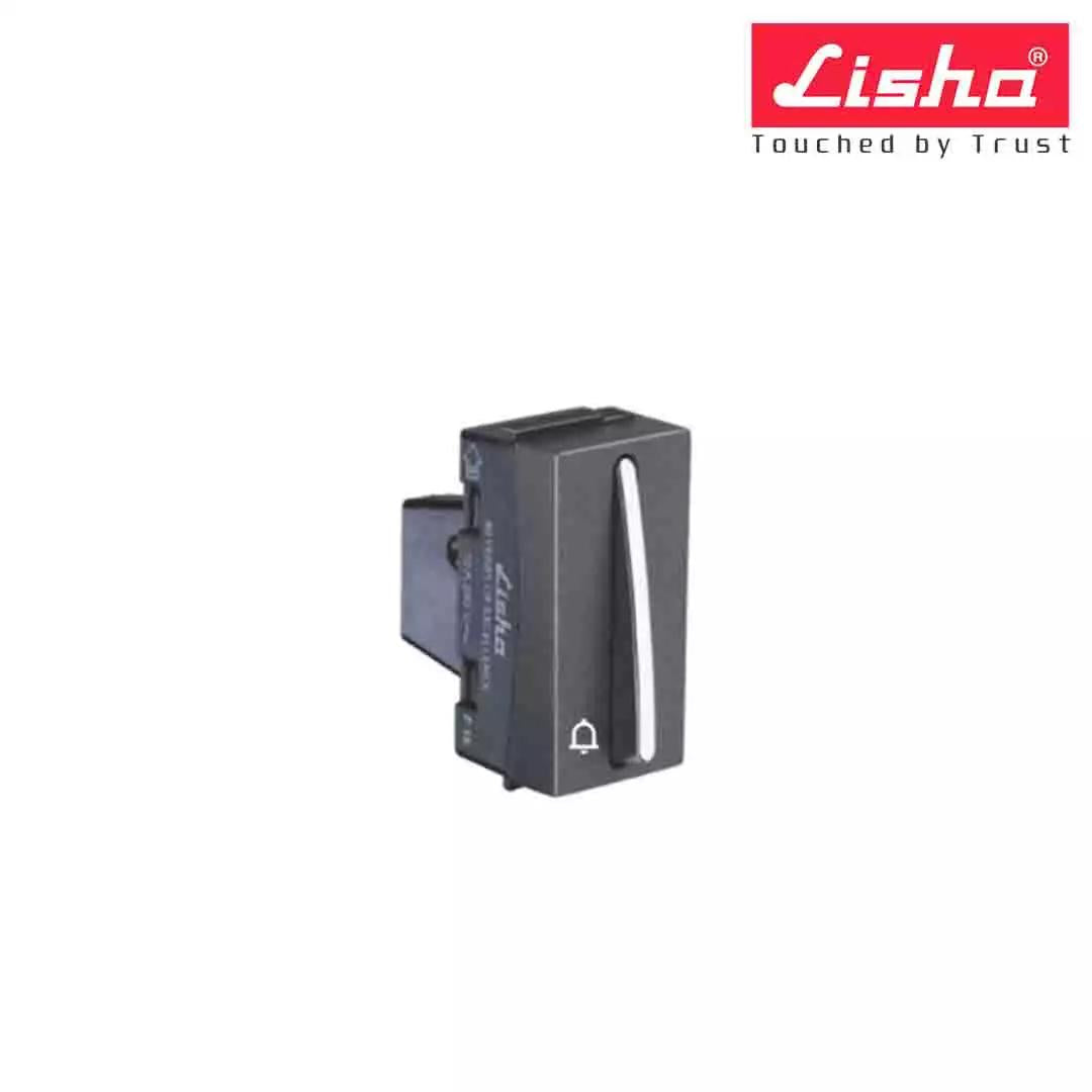 Lisha Special 7 Bell Push Switch 1 M Graphite Grey