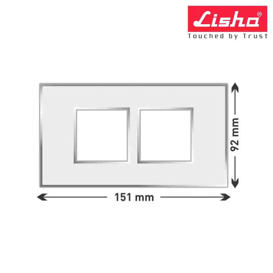 Lisha Platina Cover Plates With Support Frames 2 M X 2 Almond Wood