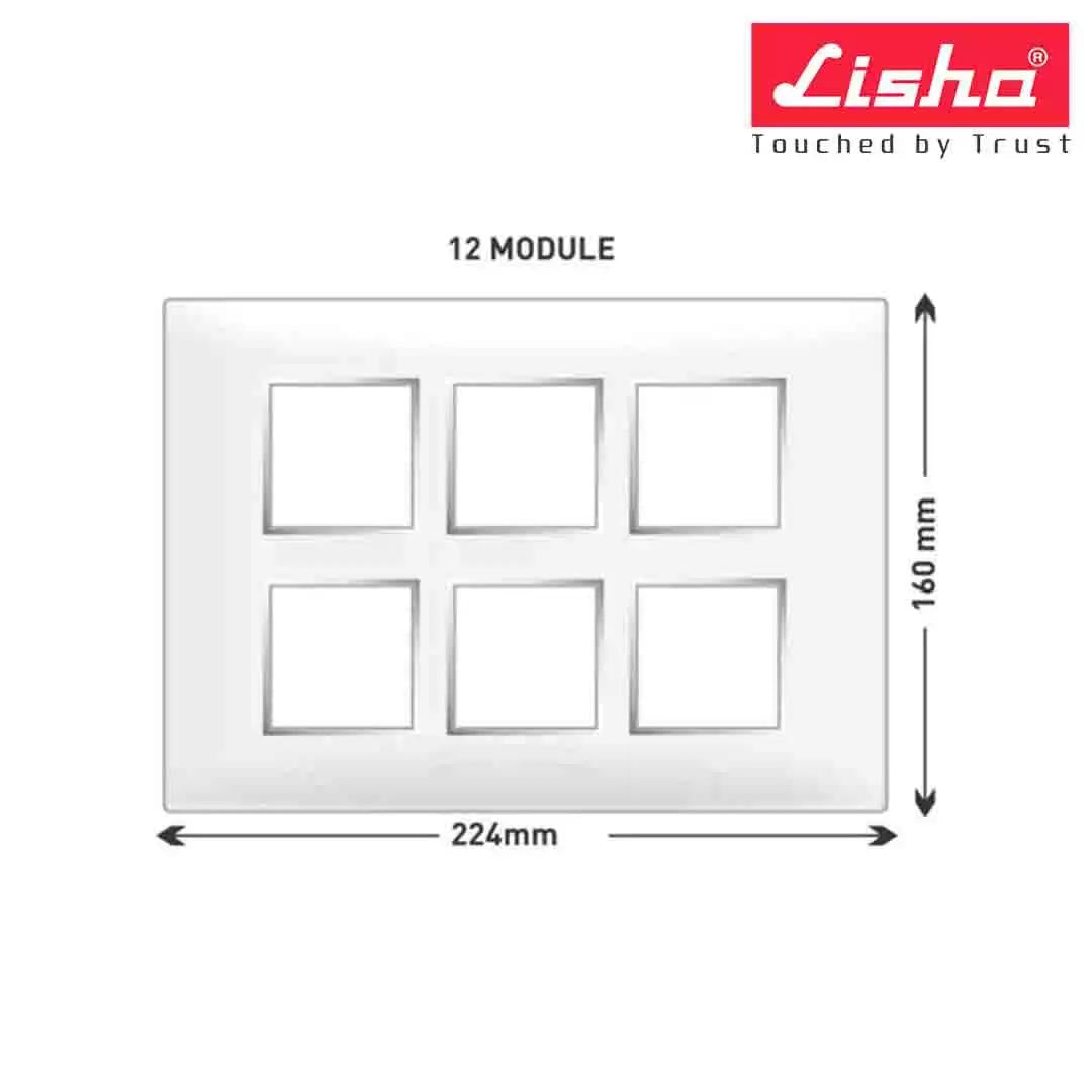 Lisha Platina Cover Plates With Support Frames 6 M Black Oak