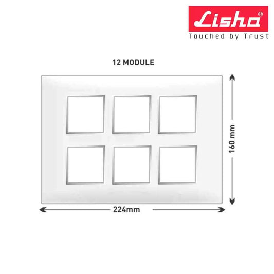 Lisha Platina Cover Plates With Support Frames 6 M Black Oak