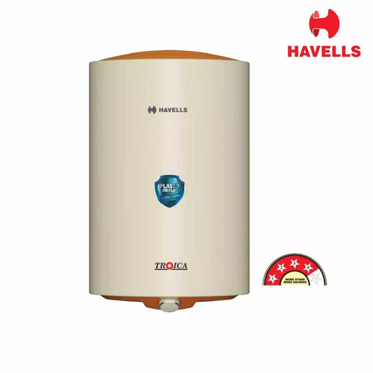 Havells Vertical-Storage-water-heater Troica 10L Ivory Brown