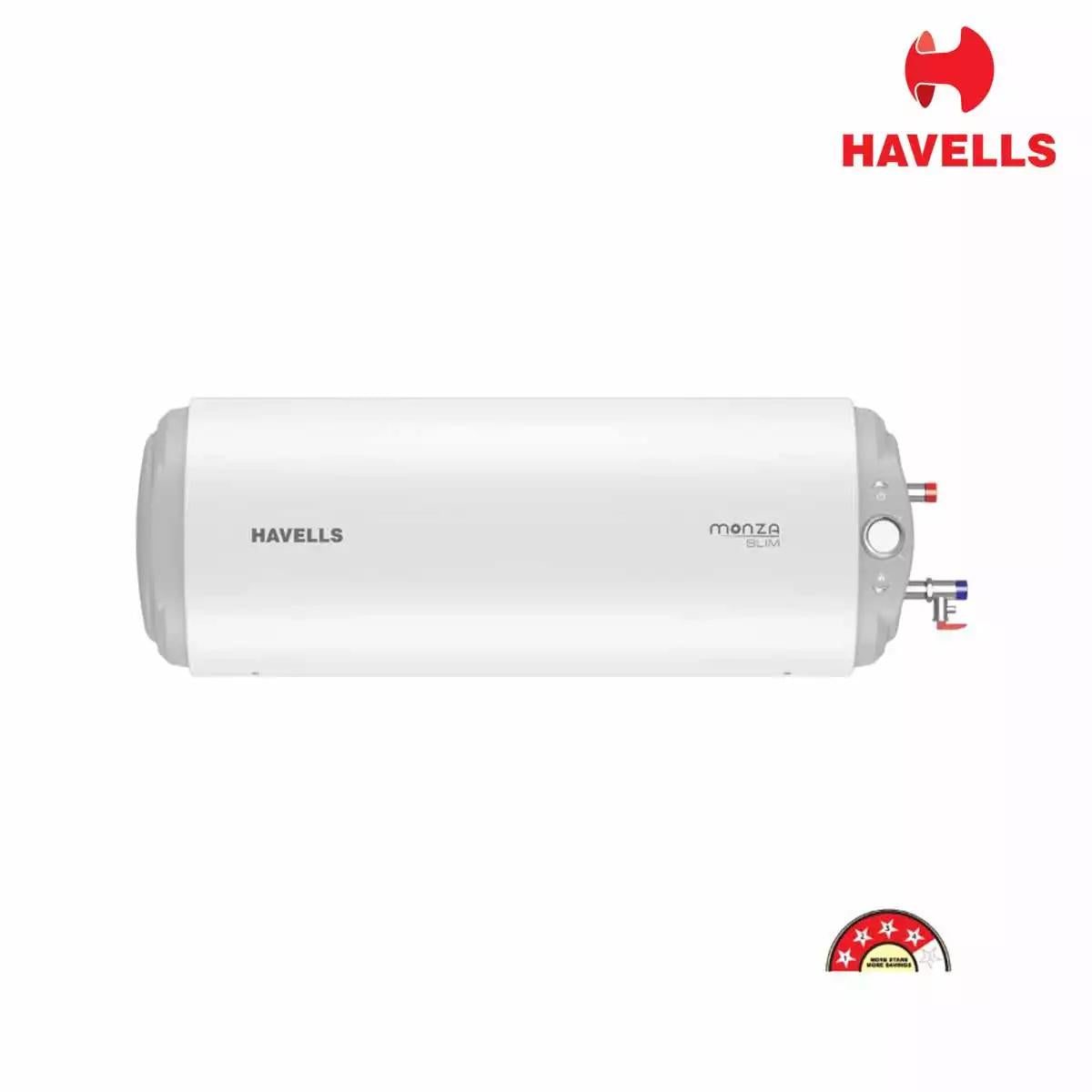 Havells Horizontal-Storage-water-heater Monza Slim 25L-Right White