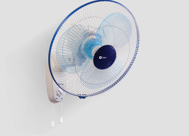 Orient Wall 44 Wall Fan Azure Blue & White 400mm