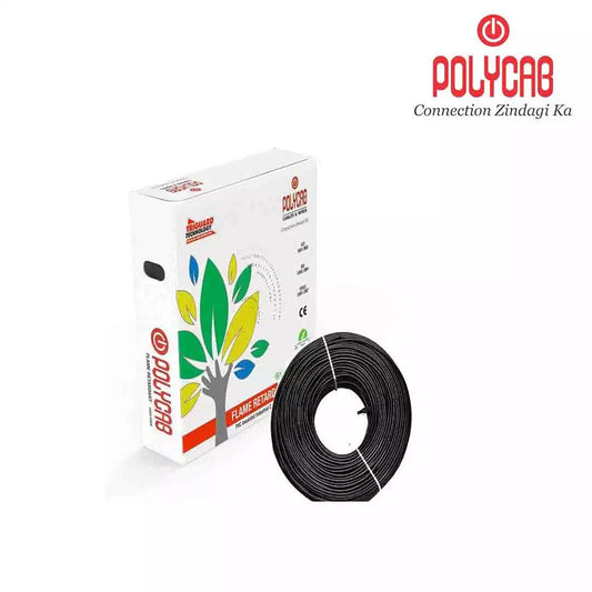 Polycab FRLF PVC Wires 4  Sq mm Black 90 Mtrs