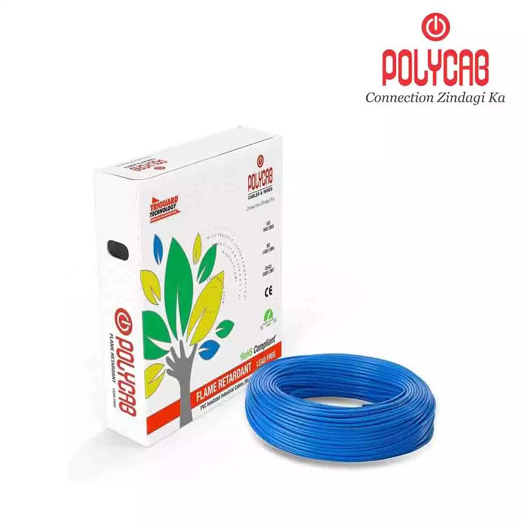 Polycab FRLF PVC Wires 1.0 Sq mm Blue 90 Mtrs