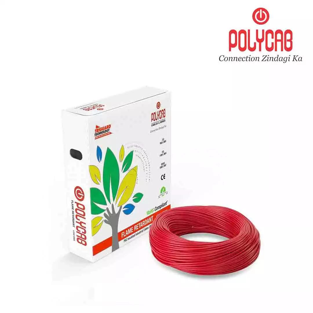 Polycab FRLF PVC Wires 1.5 Sq mm Red 90 Mtrs