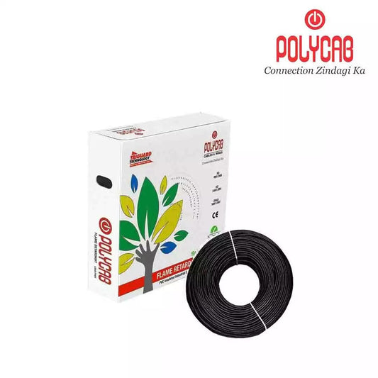 Polycab FRLF PVC Wires 2.5 Sq mm Black 90 Mtrs