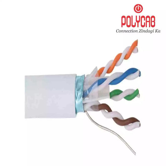 Polycab Telephone Cable 0.4 mm 1 Pair Grey 90 Mtrs