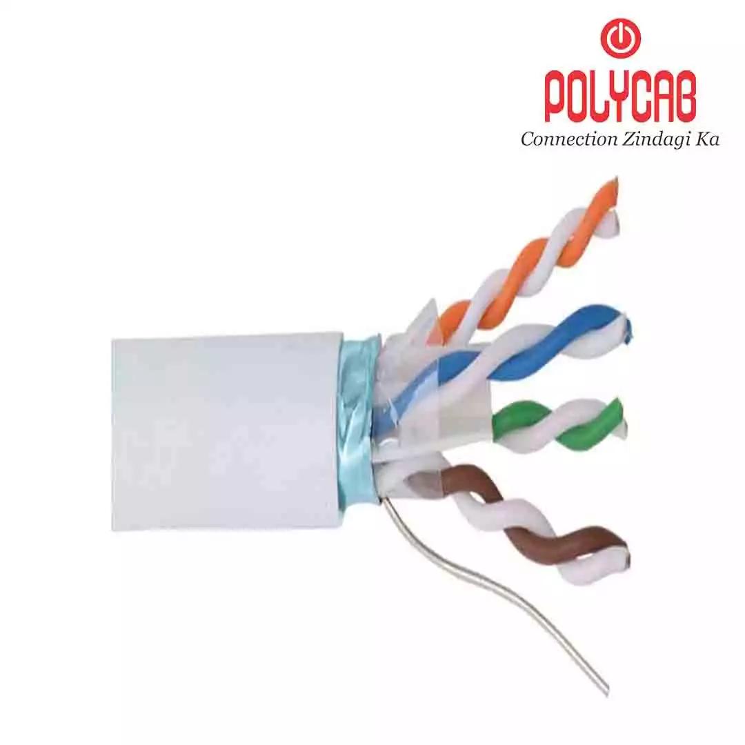 Polycab Telephone Cable 0.4 mm 2 Pair Grey 90 Mtrs