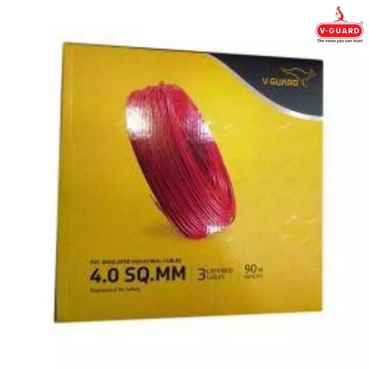 V-Guard Superio FR Wires 4.0 Sq mm Red 90 Mtrs